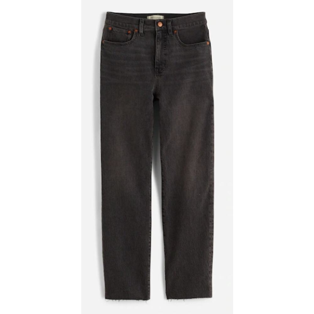 Madewell 90's Straight Jeans Black High Rise Denim Retro 28 NWT